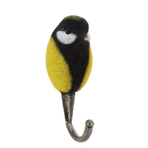 Kismadaras polyresin akasztó, széncinege, 4,5 x 11 cm