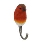 Kismadaras polyresin akasztó, vörösbegy, 4,5 x 11 cm