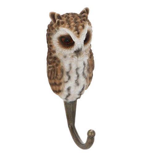Erdei állatos polyresin akasztó, bagoly, 5 x 11,7 cm