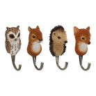 Erdei állatos polyresin akasztó, róka, 5,4 x 11,6 cm
