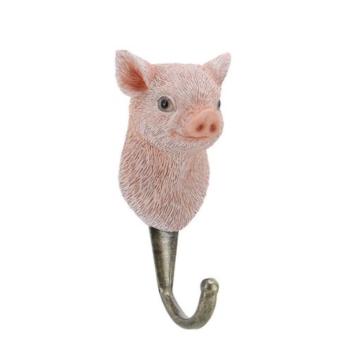 Farm állatos polyresin akasztó, malac, 5,5 x 11 cm