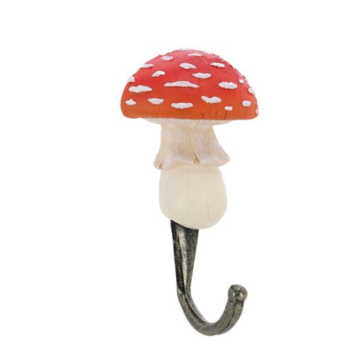 Gombás polyresin akasztó, A, 6 x 11,5 cm