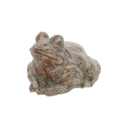 Béka alakú polyresin kulcstartó, 10 x 8 cm