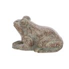 Béka alakú polyresin kulcstartó, 10 x 8 cm