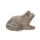 Béka alakú polyresin kulcstartó, 10 x 8 cm