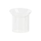 Kétrészes növénygyökereztető üveg váza, 8 cm