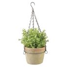 Függő láncos terrakotta virágtartó, 17 cm
