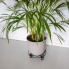 Lefékezhető fém gurulós virágtartó, 28 cm átmérőjű