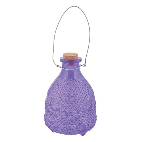 Buborék mintás üveg darázscsapda, lila, 14 cm