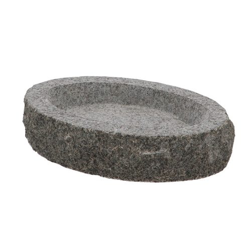 Gránit madáritató és etető tál, ovális, 30,5 x 20 cm
