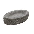 Gránit madáritató és etető tál, ovális, 30,5 x 20 cm