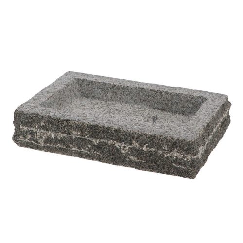 Gránit madáritató és etető tál, téglalap alakú, 30,5 x 20 cm