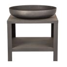 Tűzrakó, tűzifa tárolóval, M, 60 cm, fekete