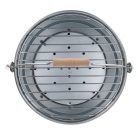 Fém grill sütő vödör ráccsal, 35 cm átmérőjű