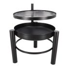 BBQ tűzrakó tál grillráccsal, 66 cm átmérőjű