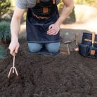 Rézzel bevont metszőolló, kőrisfa nyéllel, 20,5 cm