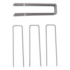 Fém U alakú rögzítő szett kókuszrost karókhoz, 12 db-os, 6,5 x 14,5 cm