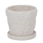 Kifesthető rovarmintás virágcserép, festékkel és ecsettel, 13 cm átmérőjű