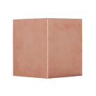 Fa madárház kék cinegének, réz tetővel, fekete és rose gold, 17 x  25,5 x 14 cm