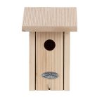 Lapos tetős fa madárház ökörszemnek, 21 cm