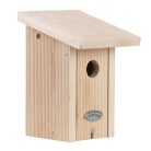Lapos tetős fa madárház ökörszemnek, 21 cm