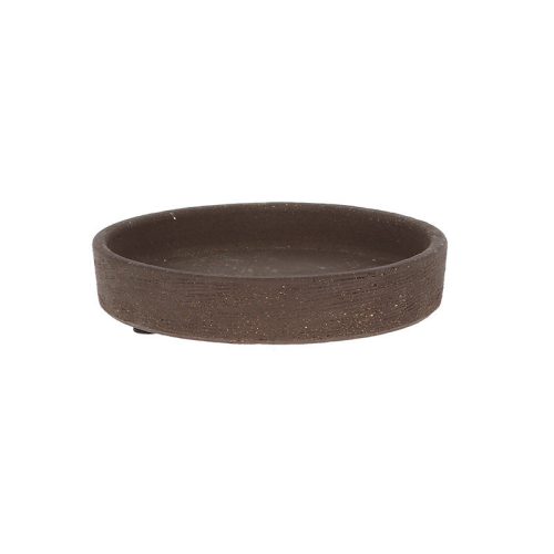Terrakotta virágcserép alátét, sötétbarna, 12 cm átmérőjű