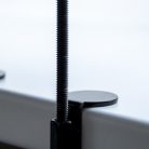 Felszerelhető lebegő dekoratív fém tálca, fekete, 14 cm átmérőjű