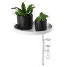Felszerelhető lebegő dekoratív fém tálca, fehér, 24 cm