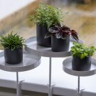 Felszerelhető lebegő dekoratív fém tálca, fehér, 24 cm
