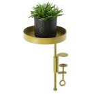 Felszerelhető lebegő dekoratív fém tálca, aranysárga, 14 cm átmérőjű