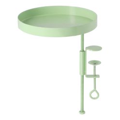   Felszerelhető lebegő dekoratív fém tálca, mentazöld, 18 cm átmérőjű