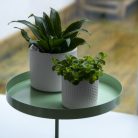 Felszerelhető lebegő dekoratív fém tálca, mentazöld, 24 cm átmérőjű