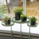 Felszerelhető lebegő dekoratív fém tálca, mentazöld, 24 cm átmérőjű