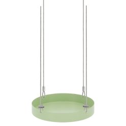   Függő dekoratív fém tálca, mentazöld, 14 cm átmérőjű