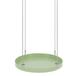   Függő dekoratív fém tálca, mentazöld, 24 cm átmérőjű