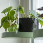 Függő dekoratív fém tálca, mentazöld, 24 cm átmérőjű
