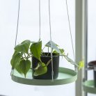 Függő dekoratív fém tálca, mentazöld, 24 cm átmérőjű
