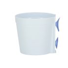Ablakra rögzíthető virágtartó, fehér, 12 cm