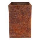 Rozsdásított felületű magasított virágláda, 58 x 38 x 58 cm