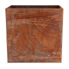 Rozsdásított felületű magasított virágláda, 58 x 38 x 58 cm