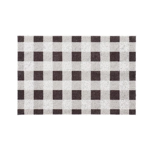 Fekete-fehér kockás lábtörlő alátét, 90x60 cm