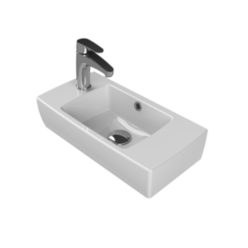   CeraStyle CITY MINI - porcelán mosdó - BAL csaplyukkal - 50 x 25 cm