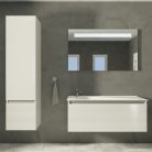 TMP TROYA100 fali fürdőszobabútor - Akrivit öntött műmárvány mosdóval - 100 x 48,5 cm