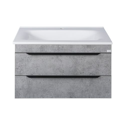 TMP VOX 85 SZÜRKE fali fürdőszobabútor - öntött műmárvány mosdóval - 85 x 47 cm