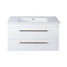 TMP VIVA 100 fali fürdőszobabútor - Sanovit SOFT 13100 porcelán mosdóval - 100 x 45,5 cm