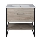 TMP IRON 85 álló fürdőszobabútor - Sanovit ATRIA 9085 porcelán mosdóval - 85 x 45,5cm