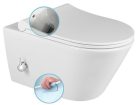 Sanovit AVVA fali WC - BEÉPÍTETT bidé funkcióval - rimless - perem nélküli - mély öblítésű - 53 cm