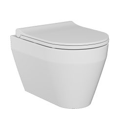   Sanovit BUENO - fali WC - rimless - perem nélküli - rejtett szerelésű - mély öblítésű - rövid 49 cm