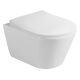 Sanovit SLIM AVVA fali WC + Brilla SLIM L ülőke - perem nélküli - mély öblítésű - rövid - 49 cm