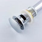 Klikk - klakk leeresztőszelep - KEREK - KRÓM - túlfolyós modókagylóhoz 5/4"